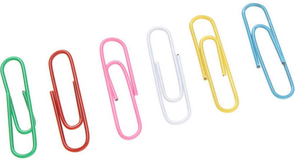 Clip Paper Medium Coated Metal 32Mm Assorted