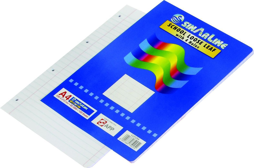 School Loose Leaf A4 With 4 Holes 100'S