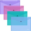 Clear Bag With Button PP thickness 0.18mm, Plastic B5 semitransparent, ErichKrause® Glossy Vivid