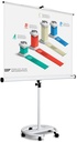 Screen Projector Manual Mobile With 5 Caster   2 m X 2 m White
