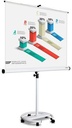 Screen Projector Manual Mobile With 5 Caster   2.2 m X 2.2 m White