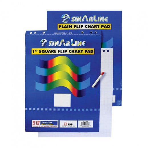 Flipchart Pad Plain White Size A1 25 Sheets