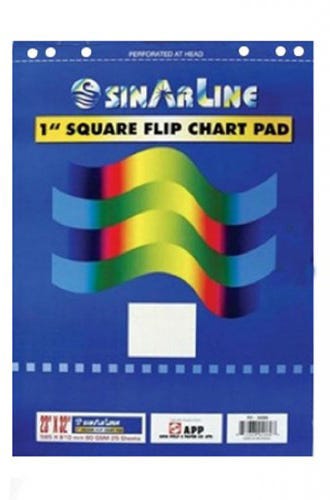 Flipchart Pad Ruled White Size A1 25 Sheets