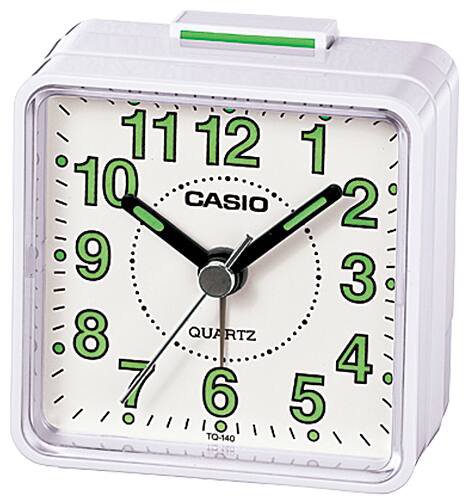 Clock Alarm Table Analog, White  Casio TQ-140-7DF