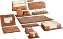 Desk Set 11 Pcs / Set PU   Leather   Brown- W1239