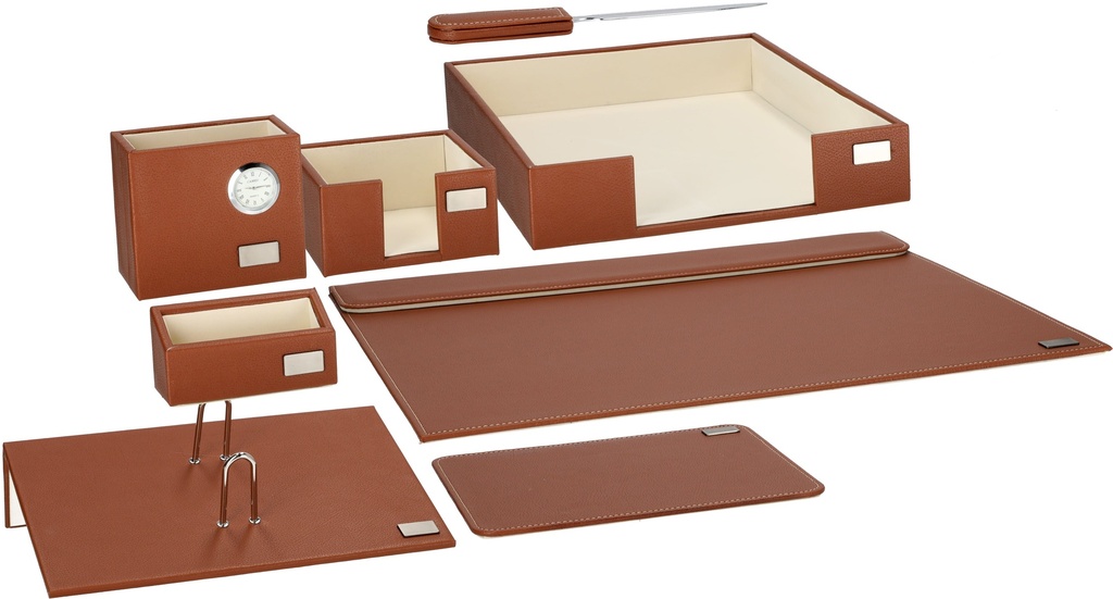 Desk set 7 Pcs / set PU   Leather   Brown