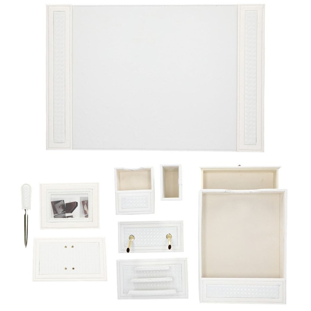 Desk set 9 Pcs / set PU   Leather   Beige