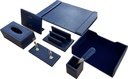 Desk set 9 Pcs / set PU    Leather   Blue