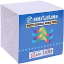 Block Cube Jumbo White 9 X 9 cm, With Gum
