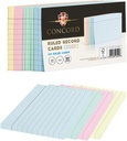 Record Card Ruled 5"x3", PK 100SH, Assorted Paper