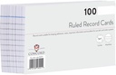 Record Card Ruled 5"x3", PK 100SH, white Paper