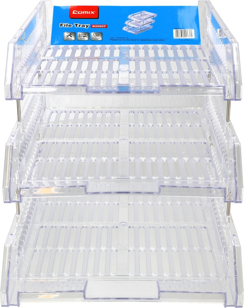 Tray Filing 3 Layer   General Purpose Polystyrene  33.5 cm X 25.7 cm X 15 cm Transparent