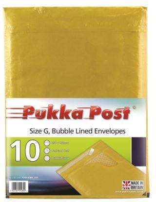 nvelope Bubbledsize 250x350 mm, Peel & seal, Gold, pack of 10