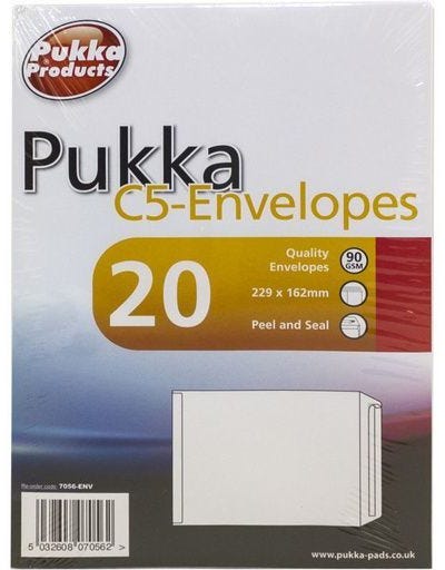 Envelopes C5 Peel & Seal, Pack of 20, White