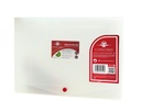 Expanding File with button A4 6 Pocket, PP Plastic, Clear