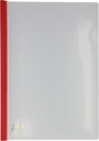 Report Cover   Red Sliding Bar 30 sheet Polypropolene  A4 Clear