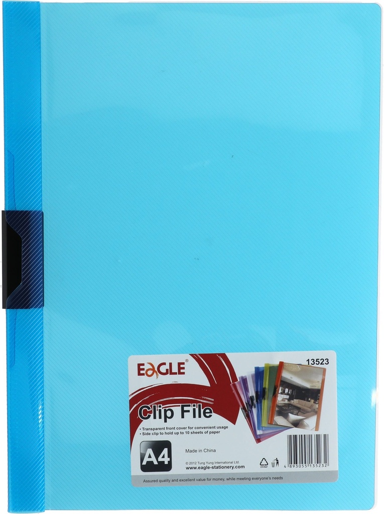 Report Cover  Pull-Push Clip Transparent Front  Polypropylene  A4 Assorted