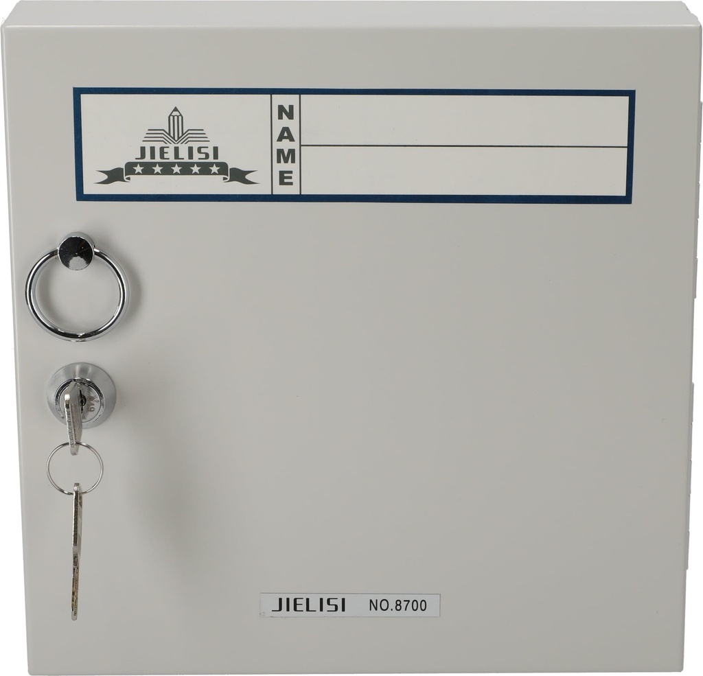 Key Box Steel Metal Magnetic For 12keys 210x210x50mm Grey