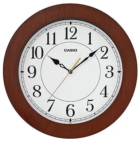 Clock Wall Analog - Dark Brown Rounded -      IQ-133-5DF