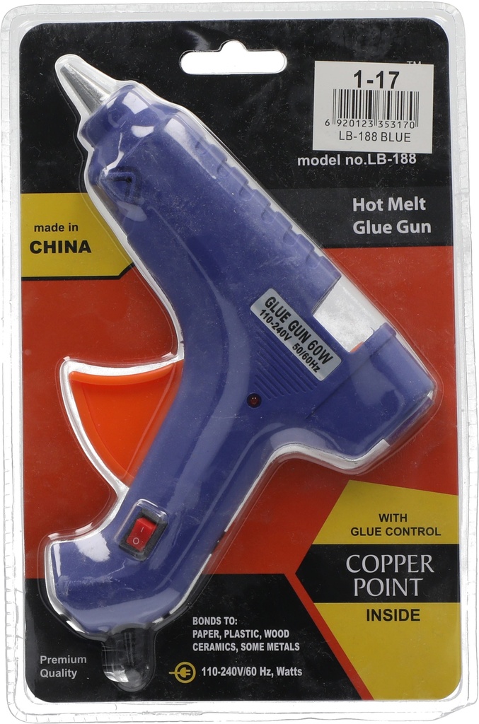 Gun Melting Glue  10mm  X 110-240V/60W  Stander Size  assorted color