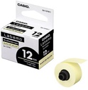 Tape Label Printer 12mm Re-Adherable Black on Yellow Casio XA-12WE1-W-DJ