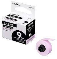 Tape Label Printer 9mm Re-Adherable Black on Pink Casio XA-9PK1-W-DJ
