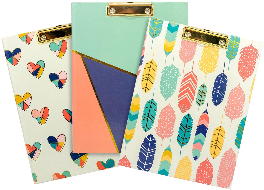 Clip Board with Cover A4, Pocket Inside, Fashion-9478-FF