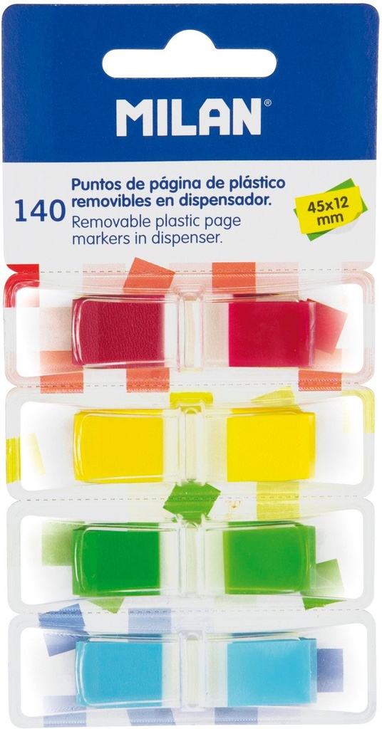 140 transparent page markers in 4 dispensers