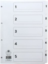 Concord Mylar Index A4 Clear 1-5 (Box 20) FSC MIX