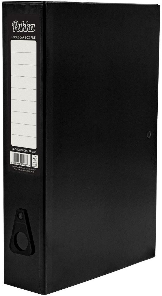 Brights Box File Foolscap Black - Box 10