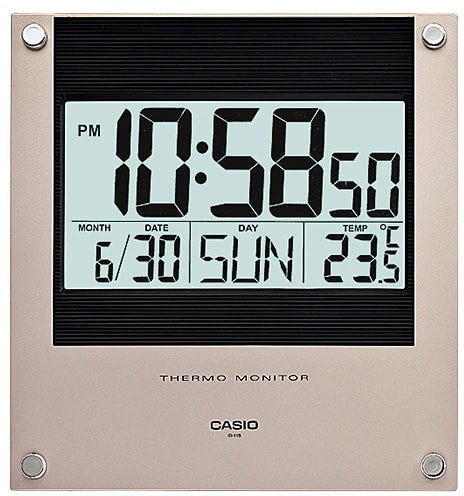 Clock Wall Digital w/ Thermometer Casio ID-11S-1DF