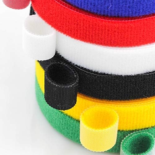 Loop and Hook  Strips 20mm X 1 Meter Velcro Tape Red, Blue, Yellow,Green, Black and White