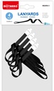 Lanyards 48Cm Blister of 4Pcs, Black