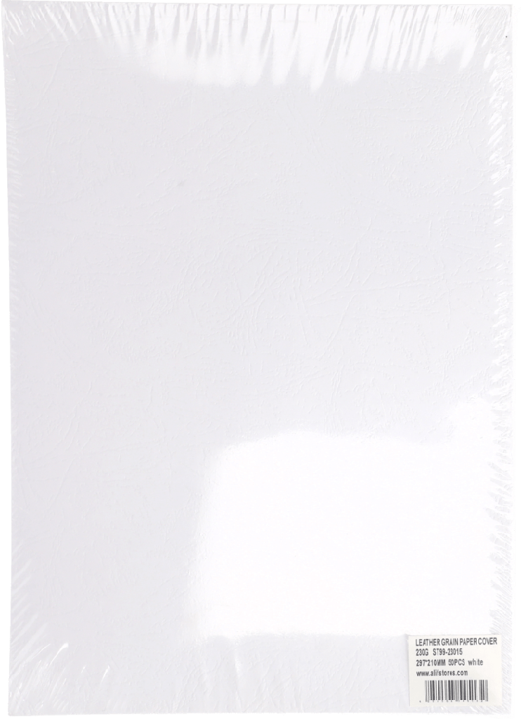 Cover Binding 230G Leather Grain   Paper  A4 White
