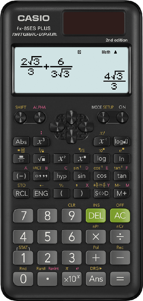 Scientific Calculator FX-85ES PLUS, 252 Func Casio