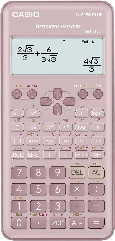 Calculator Scientific, Non-programmable, 252 functions, Pink, Casio FX-82 ARX