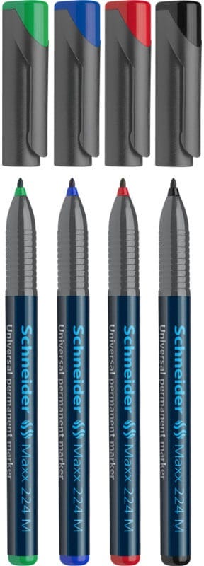 Universal marker Maxx 224 M perm. Wallet 4 pieces assorted Schneider