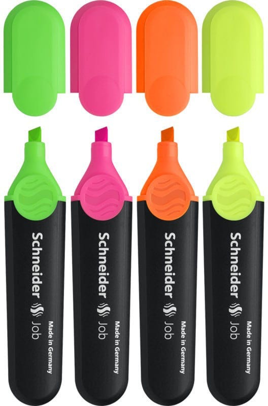 Highlighter Job assorted Wallet 4 pieces Schneider