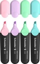Highlighter Job assorted Wallet 4 pieces pastel Schneider
