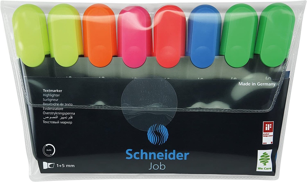 Highlighter Job assorted Wallet 8 pieces