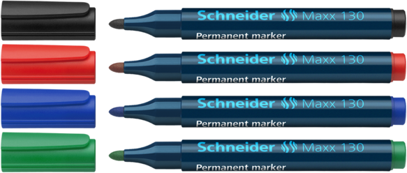 Permanent marker Maxx 130 assorted Wallet 4 pieces Schneider