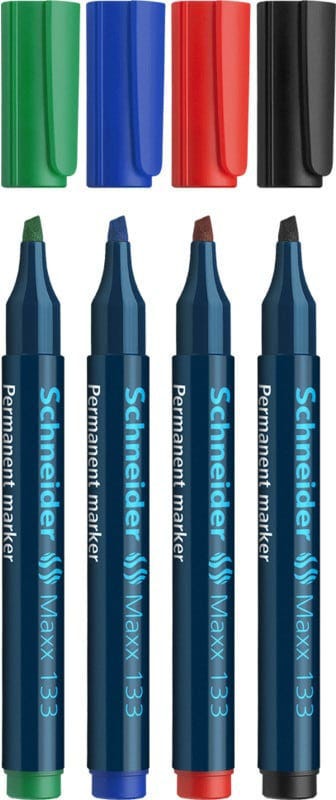 Permanent marker Maxx 133 assorted Wallet 4 pieces Schneider