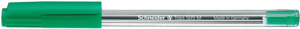 Ballpoint pen Tops 505 M green Box 10 pieces Schneider