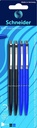 Ballpoint pen K15 2xblack/2xblue Blister 4 pieces