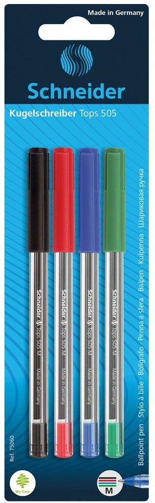 Ballpoint pen Tops 505 M ass. Blister 4 pieces