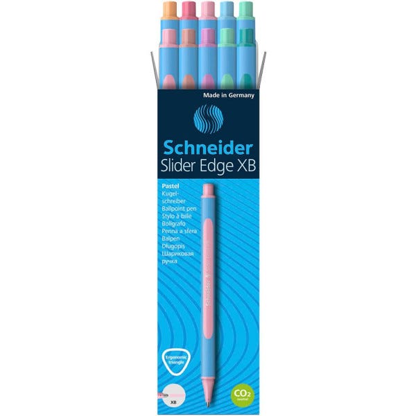 Ballpoint pen Slider Edge pastel Box 10 pieces assorted