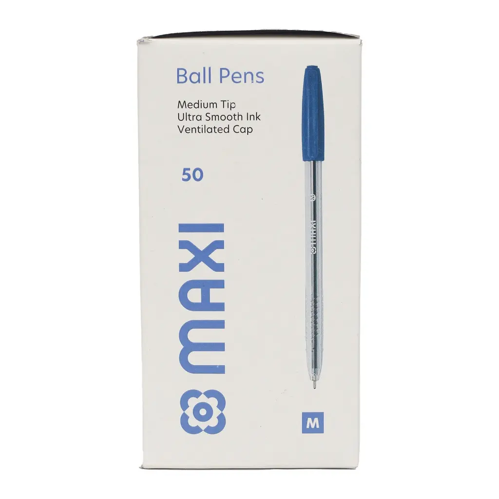 Pen Ball Point Cap Off 1.0 mm Blue Maxi - MX-LV50B