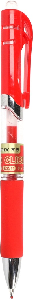 Pen Gel Ink With Grip Retractable 0.5 mm    Red