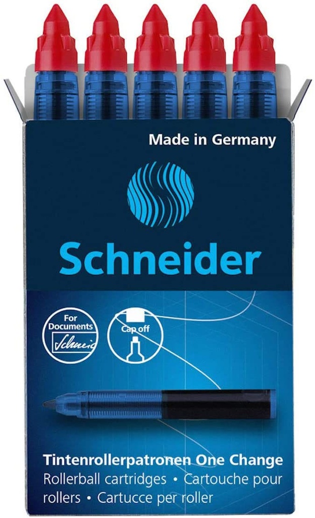 Rollerball cartridge One Change red Box 5 pieces