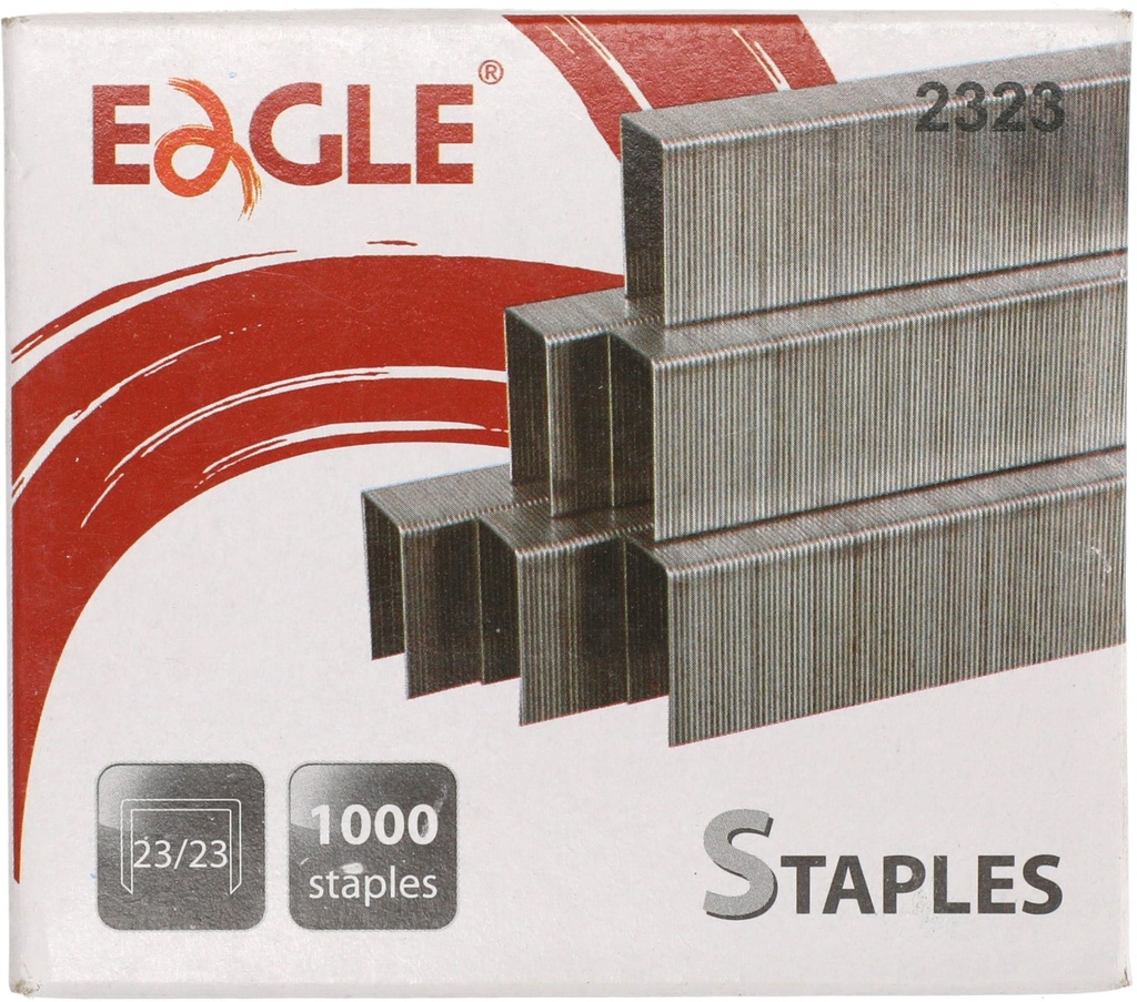 Staple Wire Heavy Duty Half Strip  1000/Packet  Steel  23/3 Nickle
